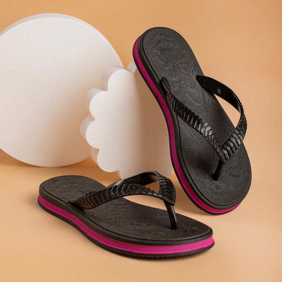 Women's Comfortable Lightweight Soft And Comfortable Flip-Flop Sandal - New Release 2026 - màu đen - Xem 1