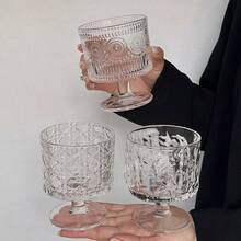 Elegant Stemware, Variety Of Patterned Stemmed Glasses, Cocktail Glasses, Champagne Flutes, Whiskey Glasses, Suitable For Parties, Gatherings, Glass Containers - Transparent - View 3