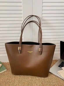 Nuova borsa a tracolla casual versatile di grande capacità da donna per il pendolarismo - Castano - Visualizzare 7