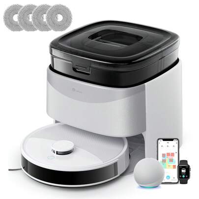  Robot aspirapolvere e lavapavimenti LEFANT M3L, potenza di aspirazione 12000 Pa, svuotamento automatico, navigazione LiDAR, rilevamento tappeti, 220 minuti, controllo tramite app, 8 settimane di utilizzo autonomo