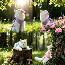 1pc Adjustable Cat Post-Surgery Suit Breathable Anti-Licking Abdominal Wound Protector For Spay Weaning All-Season Use - Multicolor - View 3