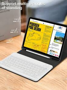 Keyboard Case Compatible With Ipad (A16) 11 Inch 11th Gen (2025), Also Compatible With IPad 10.2 Inch 9th/8th/7th Gen, Air 4th/5th/6th Gen, 10.9/11 Inch, Pro 11. Supports Auto Sleep/Wake Function, With Detachable Wireless Bluetooth Keyboard, 150mAh Battery, Ultra-Thin & Lightweight Stand, And Stylus Slot.