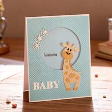 Creative Giraffe Cutting Dies, DIY Scrapbooking Album And Embossing Stencil, Greeting Card Making Tool, Card Paper Cutting Crafts ,Gift Card Making Template Die Cuts. - Silver - View 1