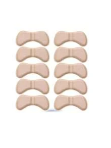5 Pairs/Set Solid Color Heel Grips, Wear-Resistant Cushion Heel Protectors, Self-Adhesive Shoe Pads, Made Of Modern Non-Woven Fabric, Durable Anti-Slip Heel Liners, Suitable For Daily Life, Spring/Summer Shoe Accessories, Back To School Supplies, Women's Boot Accessories, Applicable For Outdoor, Sports, Travel, Home, Office, School And Other Occasions. - Beige - View 7