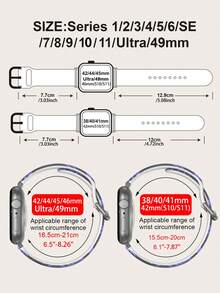 1 Stück weicher, elastischer und atmungsaktiver Armband-Riemen, kompatibel mit Samsung, Garmin, Honor Smartwatches, 38mm 40mm 41mm 42mm 46mm 45mm 44mm 49mm, modischer, lässiger Silikon-Uhrenarmband in Mehrfarbig, kompatibel mit Apple Watch Ultra SE/11/10/9/8/7/6/5/4/3/2/1 - Verschiedenfarbig - Übersicht 6
