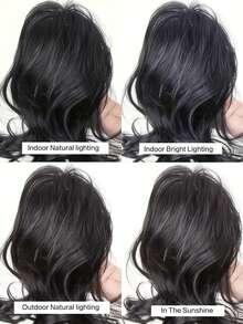 Clip de pelo con forma de garra para coleta, extensión de cabello sintético ondulado de 12 pulgadas, clip de pelo para mujeres en Halloween y Navidad (color del cabello: negro natural, marrón claro, marrón oscuro, negro parduzco) - Multicolor - Ver 8