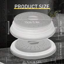 1个微波炉硅胶防溅盖,多功能食物保鲜盖,防尘耐热。带沥水孔,可用作果蔬沥水架。可折叠,可用洗碗机清洗。适用于家庭烹饪、户外烧烤、宿舍、校园、办公室、餐厅等场所。厨房用具、微波炉食物盖、厨房配件、食物盖、微波炉盘盖、厨房家居用品、家居装饰 - 彩色 - 查看 4