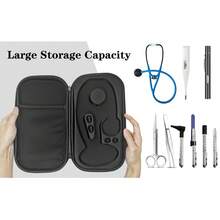 1pc Portable Medical First Aid Kit Storage Box, EVA Material Stethoscope Storage Box With Handle, Hard Carrying Case, Stethoscope Cloth Bag, Home Anti-Drop EVA First Aid Kit, Hard Stethoscope Case - Multicolor - View 5
