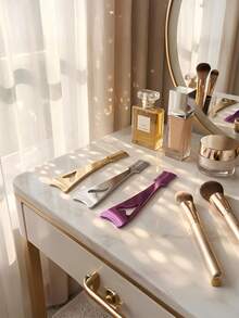 1支睫毛梳，假睫毛及化妆工具，眉刷，睫毛刷，不锈钢睫毛梳，睫毛夹，眼部化妆工具 - 彩色 - 查看 3