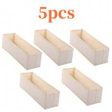 1/3/5pcs Foldable Linen Open Storage Basket, Non-Woven Fabric Sock Organizer Box, Wardrobe Storage & Organization, Stackable Drawer Style Storage Box, Space Saving, Suitable For Socks, Underwear, Ties, Scarves, Accessories, Cosmetics And More, Home Decor, Room Decor - Multicolor - View 13