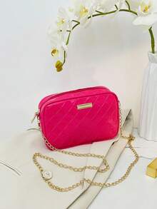 1pc Girls' Fashion Crossbody Bag & Coin Purse, Minimalist Metal Chain Strap, Suitable For Various Occasions - Multicolor - View 4