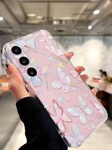 1个粉色花卉蝴蝶软壳手机壳，兼容华为荣耀、红米、三星Galaxy A04e/12/A13/A14/A34/A50/A52/A53/A54/S21/S22/S23/S24/S25/S25Ultra/S25FE/S26/S26 Plus/S26 Ultra/S26 Edge、6A/7A/8A、12T/13T/15T/15T Pro - 無色 - 查看 7