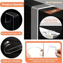 购买前请仔细核对产品尺寸。这款30.48厘米 x 38.1厘米的透明花环挂钩适用于前门、母亲节和复活节装饰。它还可以用作透明春季花环门钩、室内外欢迎标牌以及家居节日装饰门钩收纳架（1个）。 - 透明 - 查看 5