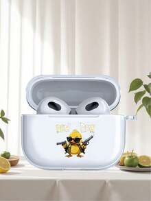 Cute Yellow Duck Pattern Earphone Protective Case, Compatible With IPhone - Also Fits 2/4, Unique Stylish Earphone Shell Compatible With Airpods 3/Pro/Pro2/Pro3, Practical Birthday/Couple Gift, Adorable And Healing Style, Conveys A Relaxed And Fun Atmosphere