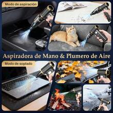 CYAire Comprimido y Aspiradora 5 en 1 [6 Velocidades] 150000RPM Sopladora de Aire Inalambrica y Potente Mini Aspiradora para Auto Lavable HEPA Filtro 30MIN-4H Autonomía Ultra Larga - como en la foto - Ver 7