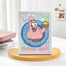 SpongeBob SquarePants 1件装海绵宝宝5D钻石画套装，DIY全钻水晶艺术画，客厅装饰，制作简单，适合作为情人节礼物、开学礼物、儿童钻石画套装，刮画的替代品，趣味手工艺术 - 彩色 - 查看 11