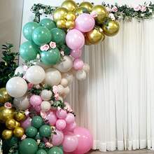 108pcs Pink & Green Party Balloon Set, Includes Mint Green, Pink, Gold, And White Balloons, Suitable For Gender Reveal, Birthday, Baby Shower, Boho Style, Theme Parties, Bridal Shower, Engagement - Multicolor - View 6