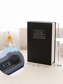 青少年密码书盒，带钥匙的桌面装饰储物盒，密码隐藏秘密储物盒，新奇设计玩具，圣诞礼物 - 彩色 - 查看 11