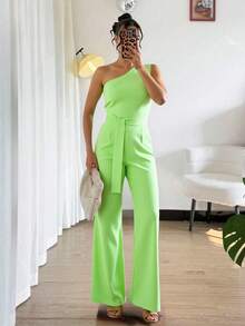 TAILORED JUMPSUIT - 淺綠色 - 查看 3