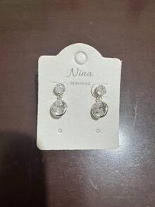 BRINCO PENDENTE ZIRCONIA CABEÇA 5MM+ 6MM OU 8MM PRATA 925 - 8MM - Visão 3