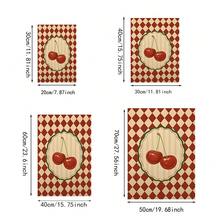 1pc Cherry-Themed Decorative Paintings, Vintage Minimalist Style Art Posters, Canvas Prints, Wall Arts Reproductions And Images, Suitable For Bedroom, Living Room, Kitchen, Study, Office, Restaurant, Hotel, Bar Wall Decor, Home Decor(No Frame/Framed) - Multicolor - View 7