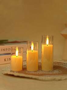 3pcs LED Electronic Flameless Candles, Suitable For Christmas Decoration. Can Be Used As Home Desktop Decor Or Birthday Party Lighting. The Best Gift For Family And Friends! (With/Without Remote Control) - Multicolor - View 10