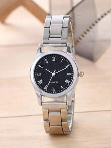 2/1pc Girl's Fashion Business Luxury Casual Round Dial Quartz Watch, Paired With Crystal Decor Bracelet Set, Suitable For Daily Wear, Girls' Accessories, Birthday & Holiday Gift, Suitable For Celebration, Gathering, Gift Giving, Party Decoration, Perfect Gift For Girls On Valentine's Day And New Year - Multicolor - View 5