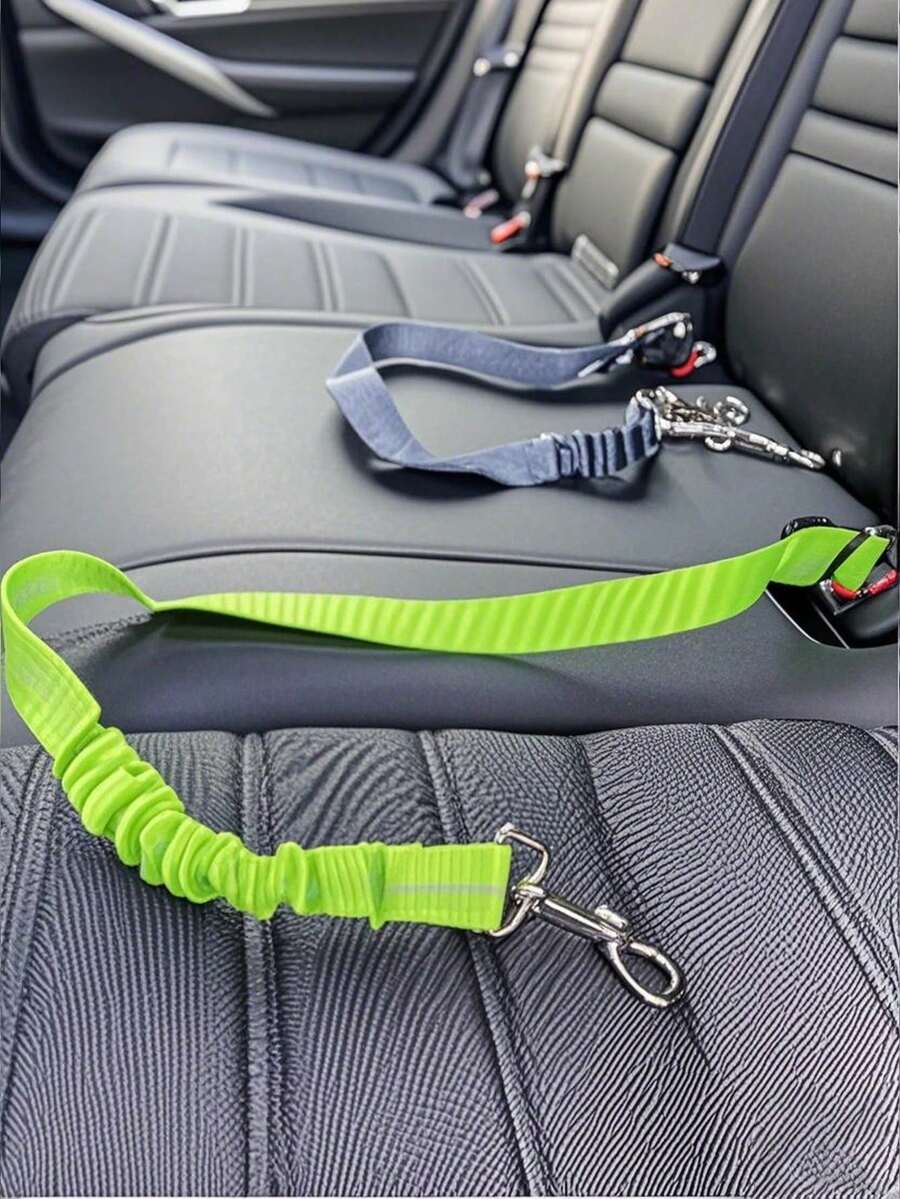 Retractable Dog Car Safety Leash, Pet Cat Dog Car Travel Harness Leash, Pet Car Seat Belt, Retractable Dog Safety Leash, Pet Leash, Cute Floral Pet Car Safety Belt, Nylon Adjustable Car Seat Harness Leash - Multicolor - View 1