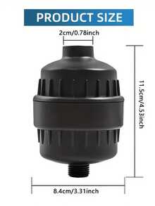 2入/組 高效能蓮蓬頭濾水器，大流量硬水軟化蓮蓬頭濾水器，通用型蓮蓬頭淨水器，減少皮膚乾燥與髮質受損，去除氯氣與有害物質，適用於居家、飯店及露營車浴室，送給家人與朋友的驚喜禮物 - 黑色 - 查看 4
