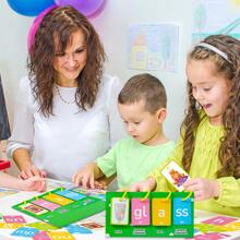 81张教育图片卡和词汇闪卡，包含英文字母单词构建卡，适合幼儿教育和互动学习。 - 彩色 - 查看 3