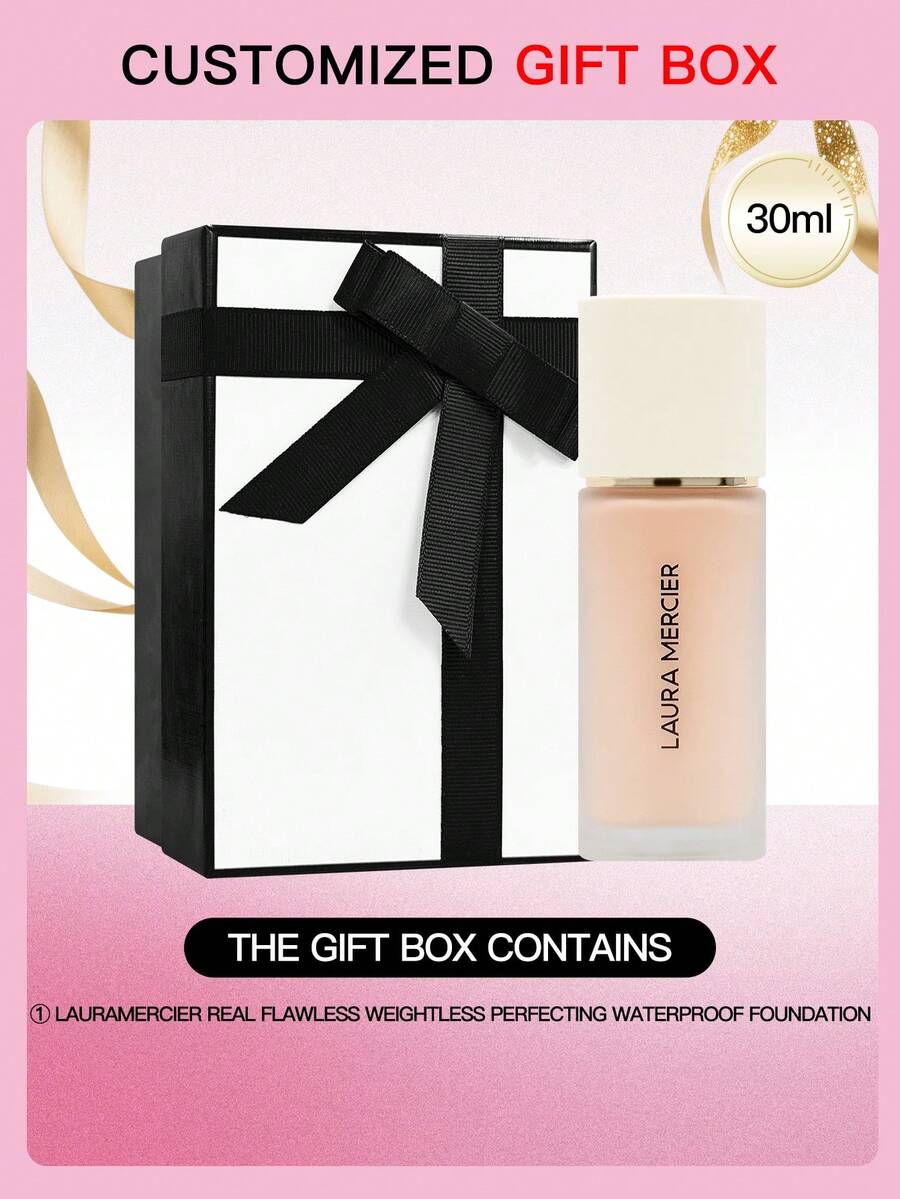 Laura Mercier REAL 无瑕轻盈持久粉底液 1C2 雪纺色 / 1N2 香草色 / 0W1 缎光色 / 0N1 丝绸色 30毫升 - 30ml-#1C2 - 查看 1