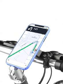 1pc Black & Red ABS Mountain Bike Motorcycle Bicycle Phone Holder, Cycling Phone Navigation Bracket