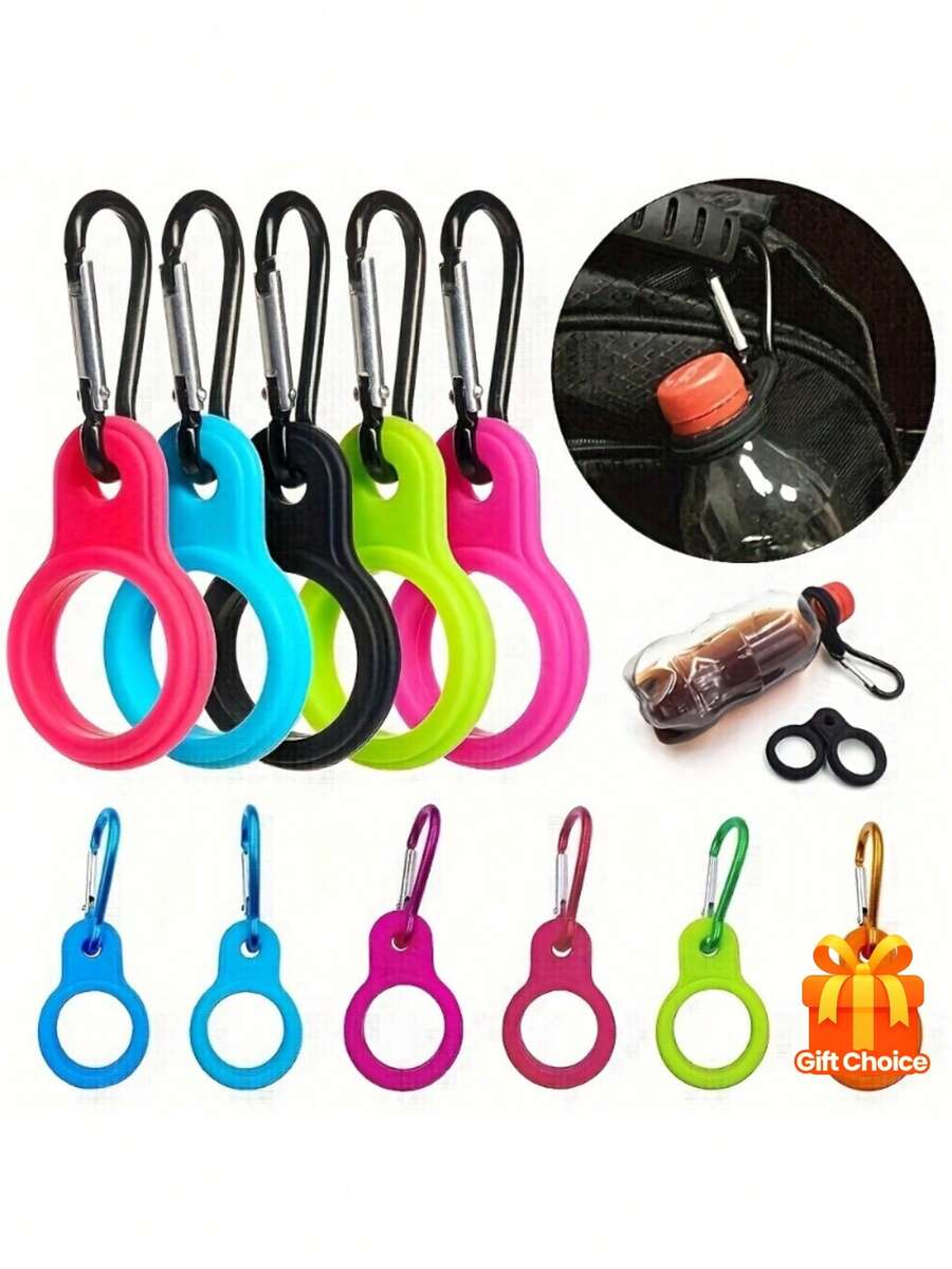 1 cái móc treo bình nước thể thao ngoài trời, giá đỡ đồ uống bền chắc, cũng có thể được sử dụng như móc leo núi di động và kẹp bình nước chạy bộ giải trí, phụ kiện ba lô thiết thực và quà tặng Giáng sinh, giá đỡ bình nước leo núi, móc khóa leo núi, chạy bộ, móc treo bình nước thể thao ngoài trời, dụng cụ kẹp bình nước bằng silicon - Nhiều màu - Xem 1