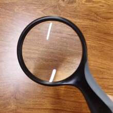1pc Magnifying Glass With Ergonomic Handle, 3X Magnification, 75mm Diameter, Anti-Deformation, Soft Rubber Grip - Multicolor - View 4
