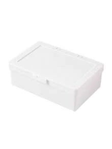 1个INS白色或透明照片卡收纳盒，INS照片卡收藏盒，卡片夹，偶像照片收藏整理盒，返校必备，学生必备，收藏/收纳用品，适用于卧室书桌、宿舍书桌、学习角，照片卡收纳，偶像卡片收藏，卡片整理，返校季必备 - 白色 - 查看 3