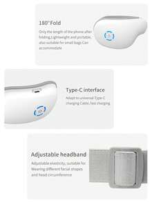 Eye Massager With Heating And Bluetooth Music Function, Heated Eye Mask To Relieve Eye Fatigue And Dryness During Sleep, Facial Massager, Suitable Gift For Valentine's Day, Unisex - Multicolor - View 9