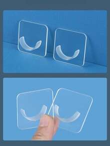 6/4/1 Pc No Drill Transparent Shower Curtain Rod, Extendable Rod, No Drill Adhesive Window Curtain Rod, Horizontal Rod Curtain Hanging, Modern ABS No Drill Bathroom Curtain Rod Holders - No Drill Extendable Rod - Adhesive, Seamless, Easy To Install, With Strong Adhesive Hooks, Home Bathroom Decor, Autumn Decor, Bathroom Accessories, Back To School - View 11