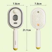 LUYAO USB充电式蒸汽梳，按摩头皮，顺滑梳理秀发，告别毛躁，防静电蓬松美发工具 - 香檳色 - 查看 9