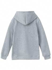 Men's Casual Cartoon Bench Letter Print Drawstring Sweatshirt And Drawstring Sports Pants Set - Light Grey - View 2