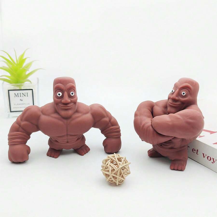 1/2pcs 2026 New Muscle Man Squeeze Toy, Transformable Sand-Like Tactile Stress Relief Toy, Office & Study Pressure Relief Gadget, Weird & Fun Creative Desktop Toy, Birthday Gift, Surprise Present