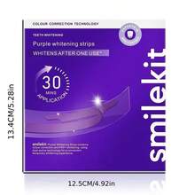 21pcs/7pairs Purple Teeth Whitening Strips, Deep Cleaning, Oral Care, Teeth Whitening Strips, Fresh Breath, Suitable For Travel And Home Use, Large Size, Exclusive Design - Purple Teeth Whitening Strips - 21 Pairs - View 4