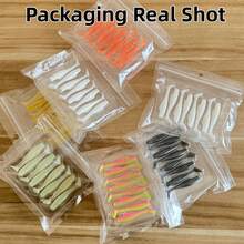 6厘米8克软饵，仿生鱼饵，路亚钓具，TPE材质，高弹性和抗撕裂性，适用于冰钓、微型鱼钓、淡水和海水垂钓 - 彩色 - 查看 9