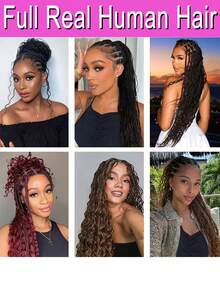 Light Brown Deep Wave Human Braiding Hair Boho Braids 120g/Pack Human Hair Deep Water Wave Bulk Human Hair Bundles For Braiding No Weft 15A Brazilian Virgin Curly Human Hair Extensions Wet And Wavy Braiding Hair For Party, Cosplay, Daily Use - S30 - 查看 8