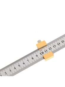 1pc Metal Ruler Positioning Block, Ruler Marking Limiter, Steel Ruler Locator Fixed Limit Block, Suitable For Craftsmen And Others To Use, Woodworking Equipment - Multicolor - View 5