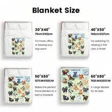 Nostalgic "Warrior Cats Thunder Clan" Blanket Gifts For Book Fans Teens Soft Flannel Throw Blanket Fandom Vibe Gifts For Birthday Decor Bedding Book Theme Blanket For Sofa Bed - Nhiều màu - Xem 6