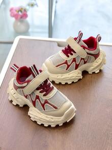 Kids' Mesh Casual Sneakers, Spring New Breathable Soft Sole Non-Slip Running Shoes For Boys And Girls - Red - View 2