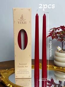 Set cadou lumânări cu lungimea de 25 cm, fabricate din ceară de soia și ceară de parafină, arde timp de 8 ore, include aromaterapie pentru a vă face să vă simțiți încântați, lumânare esențială pentru decorul casei, potrivită pentru Ziua Îndrăgostiților, Ramadan, cadouri decorative de Crăciun, excelentă pentru femei, cadouri de iarnă, prieteni apropiați - Multicolor - Vizualizare 6