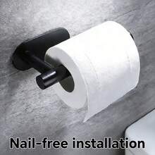 Self-Adhesive Rust-Proof Toilet Paper Roll Holder, No Drilling Required, Suitable For Bathroom, Kitchen, Washroom