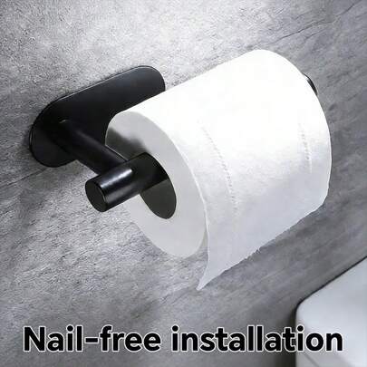 Self-Adhesive Rust-Proof Toilet Paper Roll Holder, No Drilling Required, Suitable For Bathroom, Kitchen, Washroom