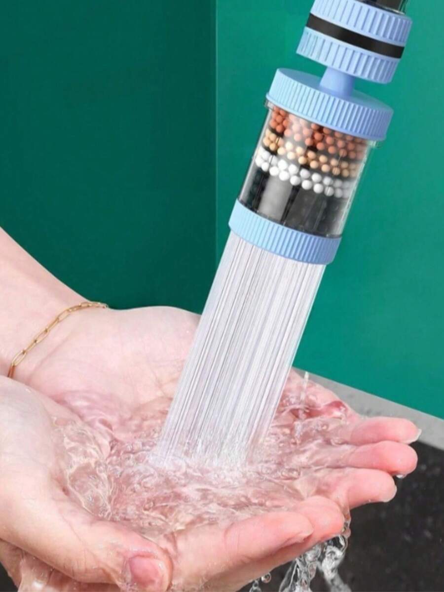 1pc Kitchen Faucet Filter - Home Faucet Water Purifier And Splash Extender, Fits Faucets 15mm To 32mm In Diameter. It Features 360° Swivel Faucet, Universal Filter, And 6-Layer Fine Filtration System To Easily Remove Various Impurities.